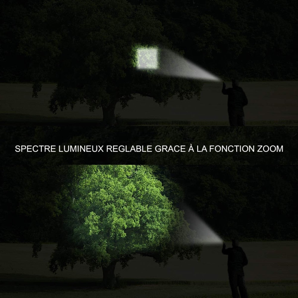 Torche Lampe de Poche LED Ultra Puissante et Waterproof LightMax - Casques  Velo France